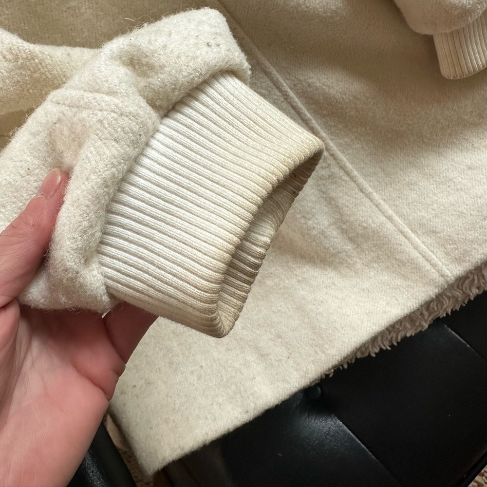 FRNCH Wooly Long Bomber Jacket - Picture 9 of 11